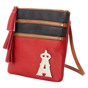 Dooney & Bourke Red Triple Zip Crossbody – Angels MLB – NWT
